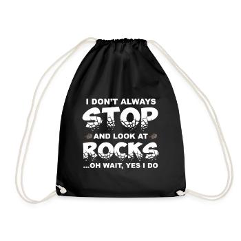 Je ne m'arrête pas toujours et regarde les rochers - Sac de sport léger - noir - Devant