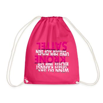 Cadeau de selle couronne couronne de vélo - Sac de sport léger - fuchsia - Devant