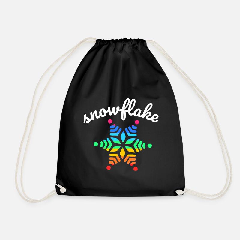 Regenbogen Schnee - Turnbeutel - Schwarz