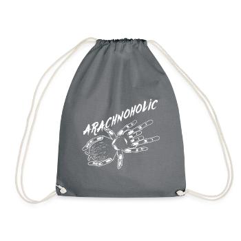 Arachnoholic tarantula - Drawstring Bag - grey - Front