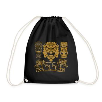 Signes mystiques Masques Figures et Motifs - Sac de sport léger - noir - Devant