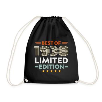 Retro 1938 Vintage Cadeau 86e Anniversaire 86 Ans - Sac de sport léger - noir - Devant