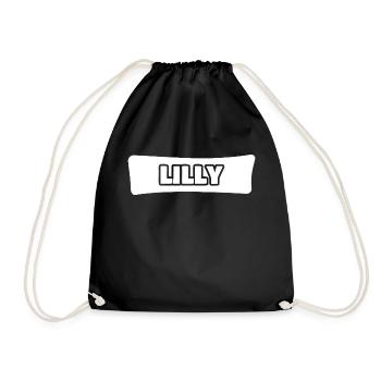 Lilly as a name - Drawstring Bag - black - Front