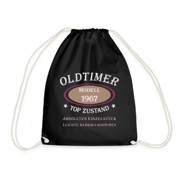 Oldtimer 55th birthday 1967 Absolute unique piece - Drawstring Bag - black - Front