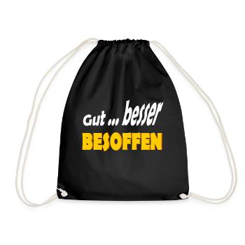 Gut Besoffen Alkohol - Turnbeutel - Schwarz - Vorne