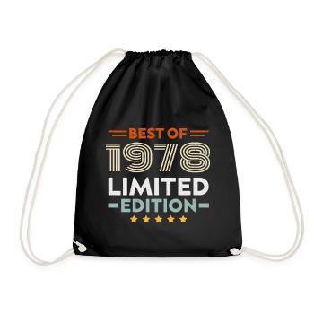 Retro 1963 Vintage Geschenk 61. Geburtstag 61 Jahre - Turnbeutel - Schwarz - Vorne