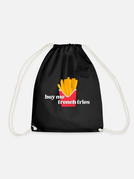 Buy Me French Fries (Pommes Fritten) - Drawstring Bag - black
