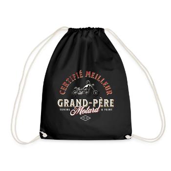 Grand-Père Motard, Certifié Le Meilleur - Sac de sport léger - noir - Devant