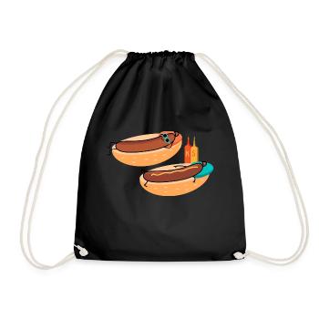 Hot sausages - Drawstring Bag - black - Front