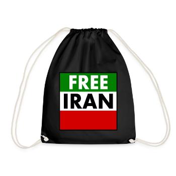 Free iran - Turnbeutel - Schwarz - Vorne