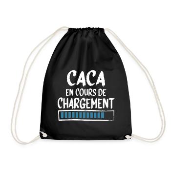 Caca Boudin Bébé Homme Femme Cadeau Humour - Sac de sport léger - noir - Devant