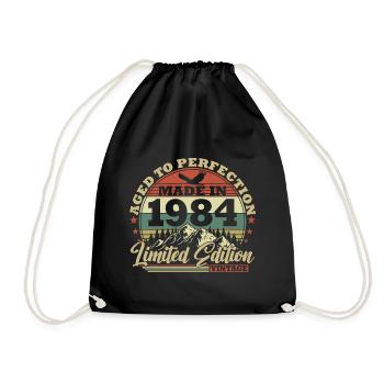 1984 Naissance Vintage Geburtstg Retro - Sac de sport léger - noir - Devant