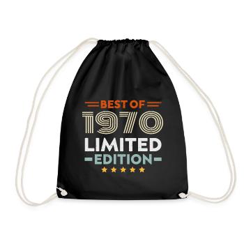 Retro 1963 Vintage Gift 61st Birthday 61 Years - Drawstring Bag - black - Front