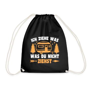 I pull what you don't pull Caravan Camper - Drawstring Bag - black - Front