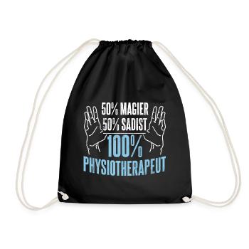 Physiotherapeut Physio Physiotherapie - Turnbeutel - Schwarz - Vorne