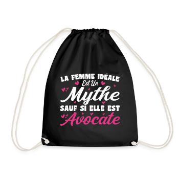 Femme Idéale est Avocate - Cadeau Humour Avocate - Sac de sport léger - noir - Devant