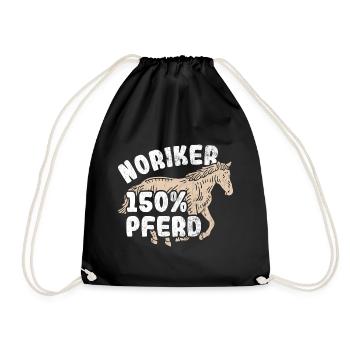 Pferd Pferde - Turnbeutel - Schwarz - Vorne