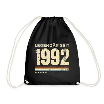 31. Geburtstag 31 Jahre Retro Legendär seit 1992 - Turnbeutel - Schwarz - Vorne