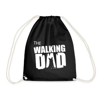 Schäferhund Walking Dad Geschenkidee Vater Gassi - Turnbeutel - Schwarz - Vorne
