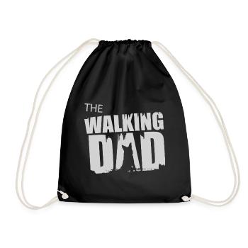 Schäferhund Walking Dad Geschenkidee Vater Gassi - Turnbeutel - Schwarz - Vorne
