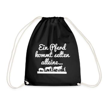Ein Pferd kommt selten alleine - Turnbeutel - Schwarz - Vorne