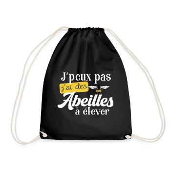 Abeille miel. Cadeau métier. Apiculteur apiculture - Sac de sport léger - noir - Devant