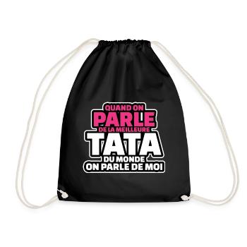 parle de meilleure tata du monde on parle de moi - Sac de sport léger - noir - Devant