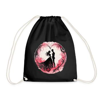 Love is all around - Drawstring Bag - black - Front