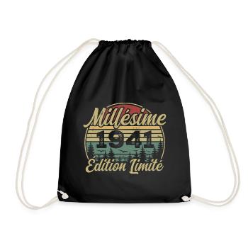 Millésime 1941 - Cadeau Pour le 83e Anniversaire - Sac de sport léger - noir - Devant