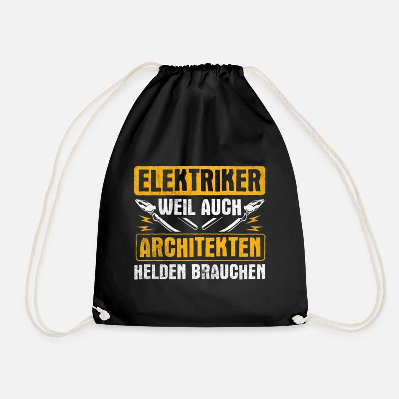 Elektriker Elektrik - Turnbeutel - Schwarz