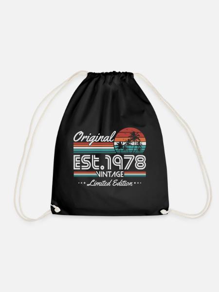 1978 Jahrgang Vintage Retro Geburtstag Geschenk - Turnbeutel - Schwarz
