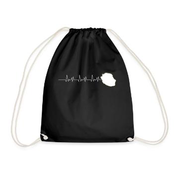 Hearbeat Ile de la Réunion Cadeau Original - Sac de sport léger - noir - Devant