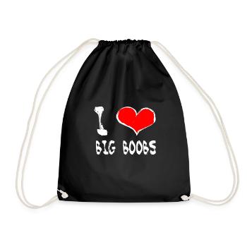 I Love big boobs - Turnbeutel - Schwarz - Vorne