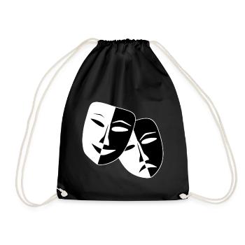 Masks / Comedy and tragedy / Drama - Drawstring Bag - black - Front