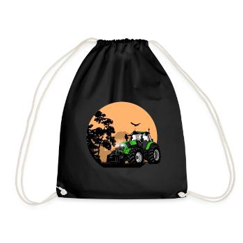 Tracteur - Tracteur - Agriculteur - Agriculteur - Sac de sport léger - noir - Devant