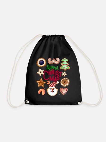 Sweet Christmas - Cookie Dream - Drawstring Bag - black
