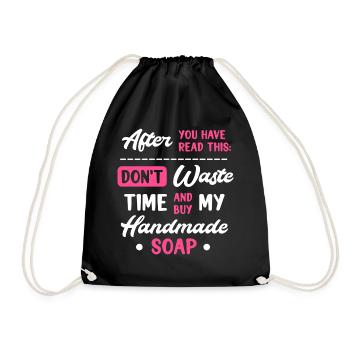 Conception de marchand de savon pour les fabricants de savon - Sac de sport léger - noir - Devant