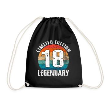 Happy Birthday - 18th Birthday Limited Edition - Drawstring Bag - black - Front