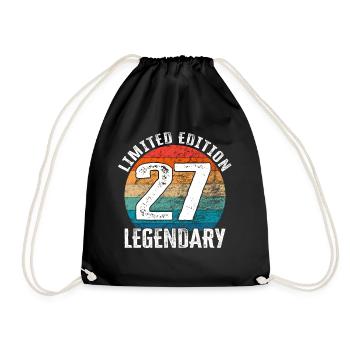 Happy Birthday - 27th Birthday Limited Edition - Drawstring Bag - black - Front