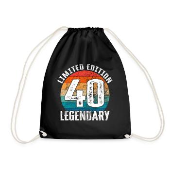 Joyeux anniversaire - 40th Birthday Limited Edition - Sac de sport léger - noir - Devant