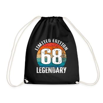 Happy Birthday - 68th Birthday Limited Edition - Drawstring Bag - black - Front