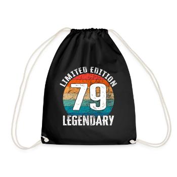 Happy Birthday - 79th Birthday Limited Edition - Drawstring Bag - black - Front
