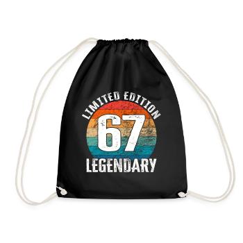 Happy Birthday - 67th Birthday Limited Edition - Drawstring Bag - black - Front