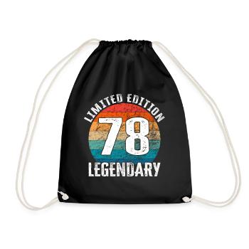 Happy Birthday - 78th Birthday Limited Edition - Drawstring Bag - black - Front
