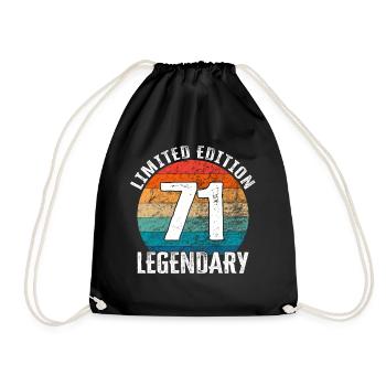 Happy Birthday - 71st Birthday Limited Edition - Drawstring Bag - black - Front