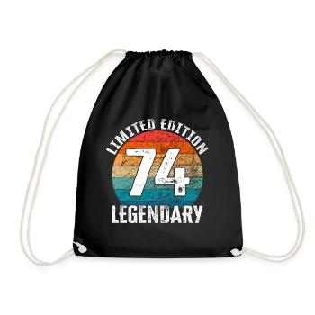 Happy Birthday - 74th Birthday Limited Edition - Drawstring Bag - black - Front