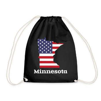 US Minnesota Kartendesign für stolze Minnesotaner - Turnbeutel - Schwarz - Vorne