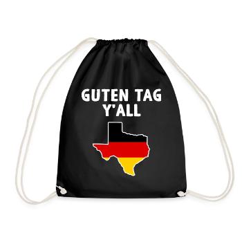 Deutsch-texanisches Design für Texas Einwanderer - Turnbeutel - Schwarz - Vorne