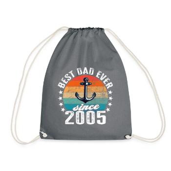 Meilleur papa du monde depuis 2005 Anker - Sac de sport léger - gris - Devant