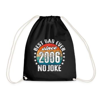 Bester Papa der Welt seit 2006 No Joke - Turnbeutel - Schwarz - Vorne